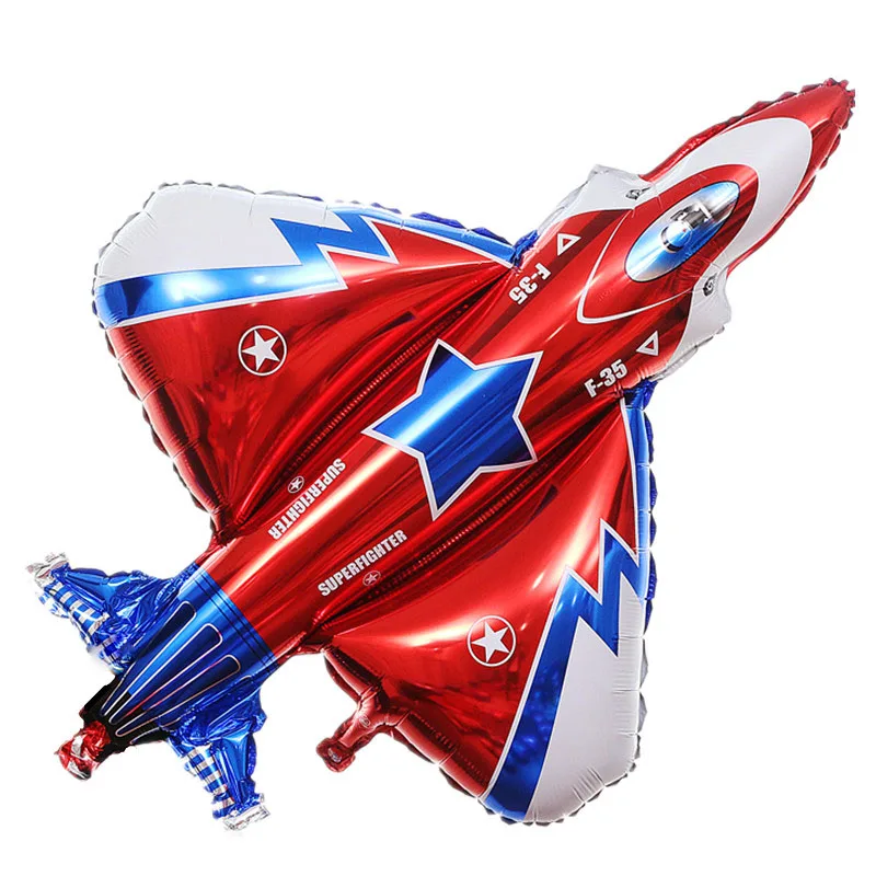 

Giant 87*93cm fighter plane balloons inflatable foil helium cartoon plane ballons for baby boy shower kids birthday party decor
