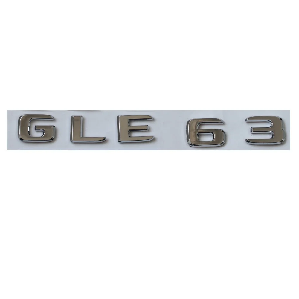 

New Chrome ABS Rear Trunk Letters Badge Badges Emblem Emblems Sticker for Mercedes Benz GLE Class GLE63 AMG 2017