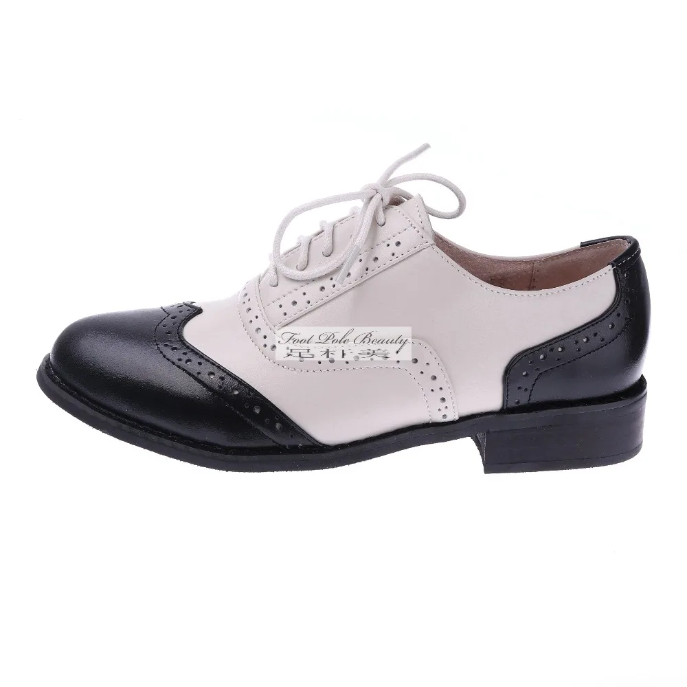 Винтажные женские туфли-оксфорды женская обувь на плоской подошве размера плюс женская обувь из натуральной кожи броги-оксфорды женская обувь sapatos