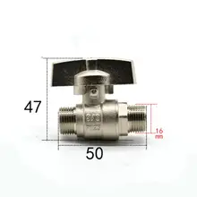 DN10 G 3/" BSP Мужской латунный шаровой клапан для воды, газа, масла Размер порта 10 мм с ручкой