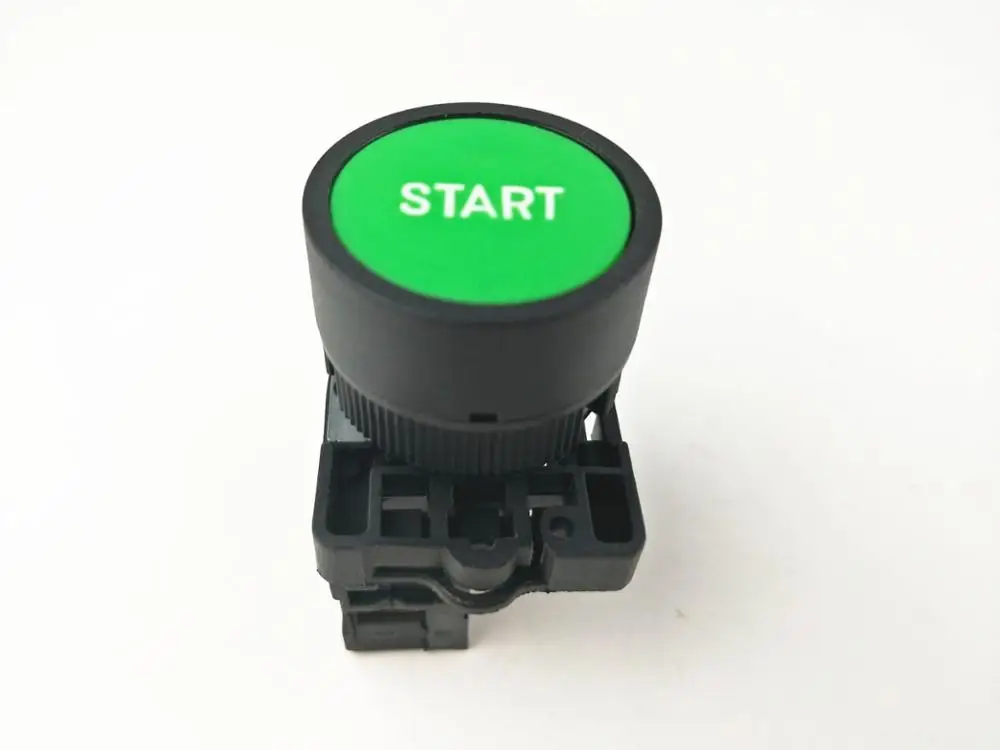 Кнопка автоматического сброса 22 мм Кнопка запуска стоп со стрелкой символ XB2 Плоская Сенсорная кнопка переключения - Цвет: start