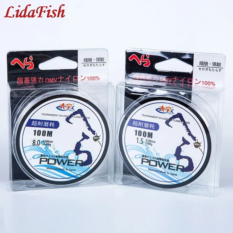 Fishing Line 100m Japan Material 100 Nylon Transparent Fluorocarbon