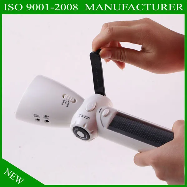 

[Seven Neon]30sets Fashion Patent Crank Dynamo Solar Flashlight /Mobilephone Charger/AM FM radio/bright camping light tourch