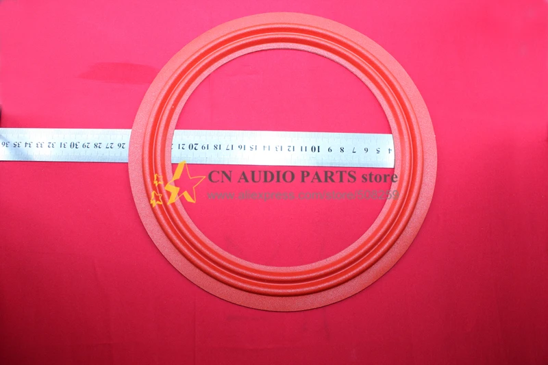 1 шт. 10 дюймов 1" 2 линии Красный ткань(ткань) ремонт сабвуфера басовый Динамик вокруг 182 мм L1: 192 мм L2: 228 мм 250 мм