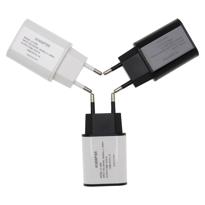 США Plug Универсальное usb-зарядное устройство мобильный телефон настенное зарядное устройство быстрой зарядки ЕС USB адаптер зарядное устройство для Iphone X 7 100 шт