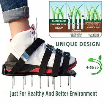

1 Pair Lawn Grass Aerator Spikes Nail Shoes Cultivator Sandals Yard Garden Tool