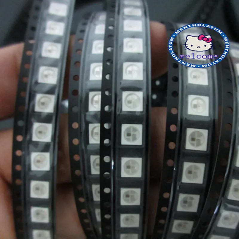 20 ~ 1000 шт. WS2812B светодиодный чип 5050 RGB SMD Черный/Белый версия WS2812 индивидуально