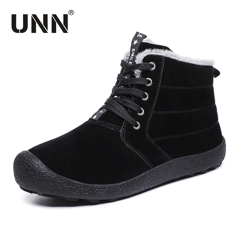 UNN/мужские ботинки, кроссовки с плюшевой подкладкой, спортивные мужские Нескользящие теплые тканевые зимние ботинки для мужчин, зимние
