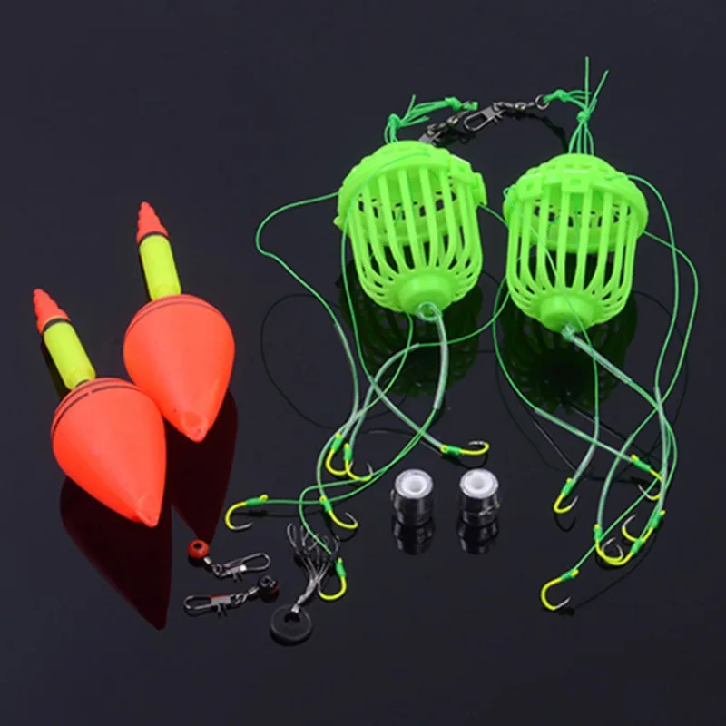 

Explosive Fishing Hooks Spherical Feeder Cage With Sharpened Fishhooks Monsters String Hooks Carps Fishing Group Suits