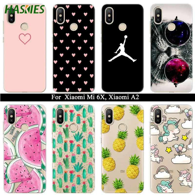 Case for Xiaomi Mi 6X Case 5.99 for Mi A2 Cases Silicone Ultra Thin Soft TPU Rubber Transparent Clear Back Print Bags Cover
