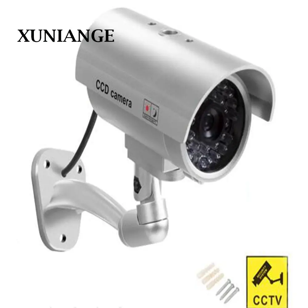 

XUNIANGE Solar Power Fake Camera Waterproof Simulation Camera Indoor Security CCTV Dummy Camera With LED Light Monitor