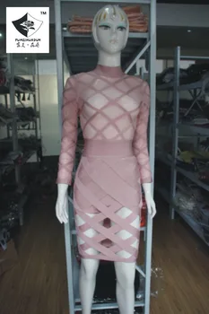 

D0286 Women Sexy gauze dress stitching dress