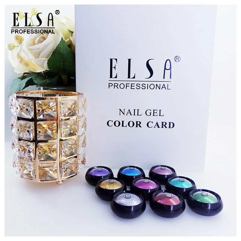 ELSA 6 шт. дизайн ногтей зеркало титановый порошок наборы блестки металлический эффект блеск розовое золото серебро гель маникюр украшения