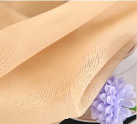 Твердые пеньковые ткани для штор панельные занавески для гостиной эркер балкон кухня перегородка Тюль Шторы MY011-3 - Цвет: Light Coffee Voile