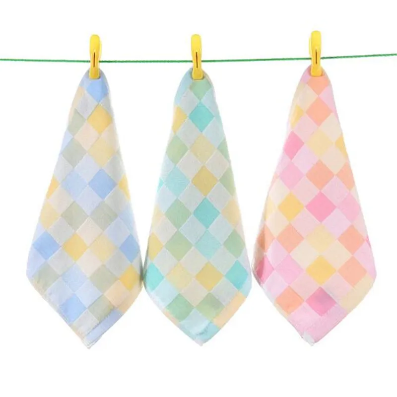 

Square Adult Hand Towel Cotton Plaid Washing Cleaning Handkerchief Face Towel Baby Bath Towel Newborns