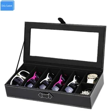 Новинка года Черный солнцезащитных очков часы ювелирные изделия Dispaly Дело Коробка для хранения солнцезащитных очков черная бархатная кожа подарок для Для женщин Собирать Коробки wbg1095