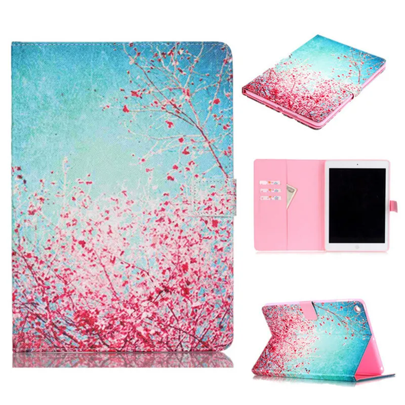 White Cat Case for Ipad Air 1 PU Leather Cute Eyes Magnet Smart Flip Stand Wallet Tablet Cover With Card Slots & OPP Bag 1 PCS   (24)