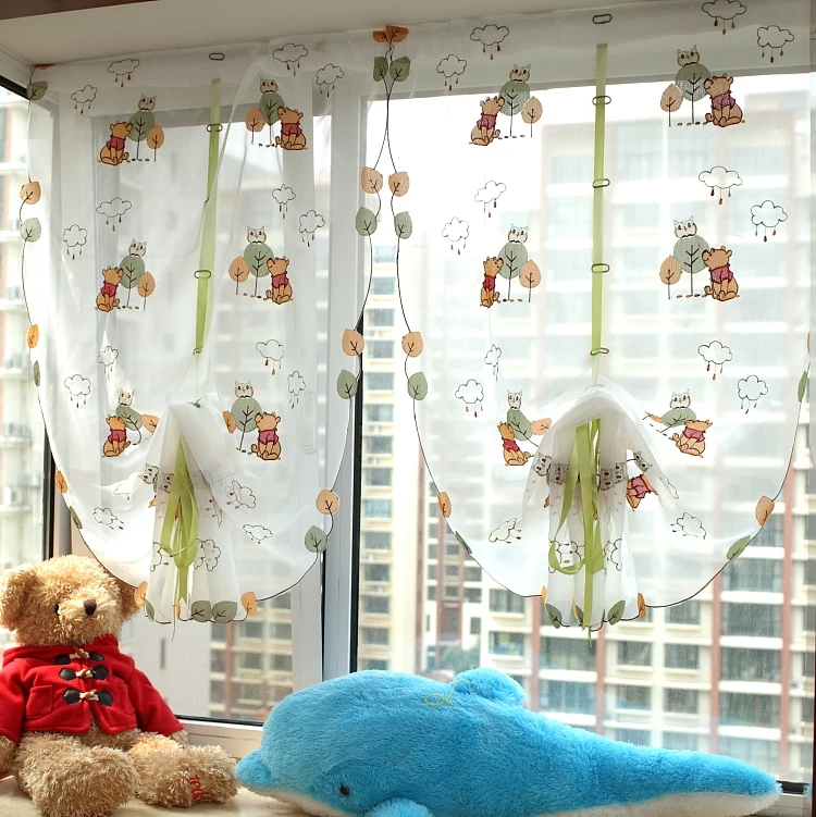 Sevimli Winnie Ayi Balon Perde Cocuk Odasi Icin Islemeli Mutfak Perdesi Pull Up Golge Curtain Tieback Curtain Assessoriescurtain Buyer Aliexpress