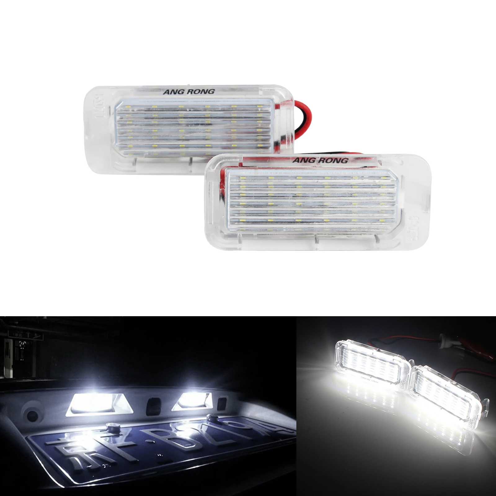 ANGRONG 2pcs Canbus светодиодный светильник номерного знака лампы без ошибок для Jaguar XF 2007