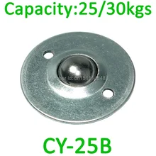 CY-25B 2 orifícios dos parafusos de montagem do disco Ball transfer unit 30 kg capacidade de carga BCHE55 flange rodada rolamento de esferas de aço roda