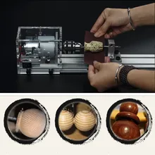 Mini Lathe Beads Machine Woodworking DIY Lathe Polisher Table Saw Grinding Cutting Drill Rotary Tool with Power Supply DC 24V