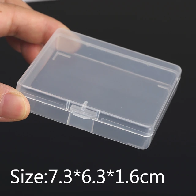 10/30 Pcs Small Boxes Square Transparent Plastic Box Jewelry Storage Case  Finishing Container Packaging Storage Box