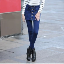 2017 new high waisted jeans female trousers pencil pants WP87