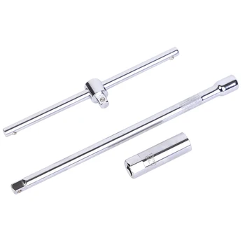 

Car Swivel Spark Plug Socket Wrench 5/8” 16mm Remover Installer Tool 3/8” 9.5mm Sliding T-Bar Extension For Auto Pipe Repair