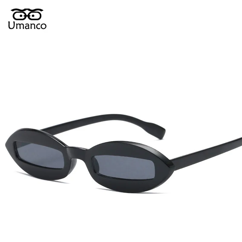 

Umanco New Retro Small Narrow Cat Eye Sunglasses Women Mini Rectangle Mirror Wide Plastic Frame Eyewear Fashion Show Decorations