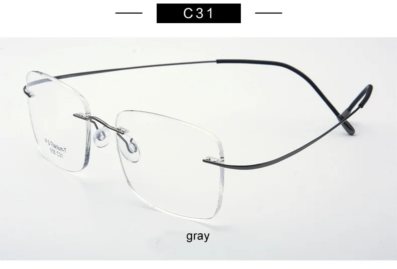 QJ Pure titanium очки без оправы, Гибкая оптическая оправа, очки по рецепту, очки без оправы, очки для глаз 010, линия дужек
