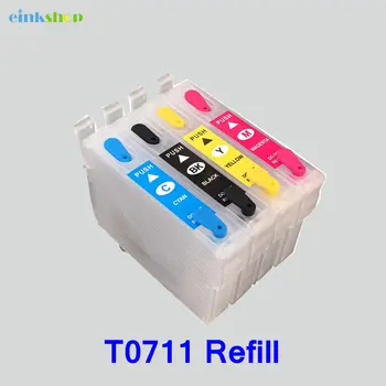 

Einkshop 1set t0711 refillable ink cartridge For Epson Stylus D120 D78 D92 DX4000 DX4050 DX4400 DX4450 t0711 t0712 t0713 t0714