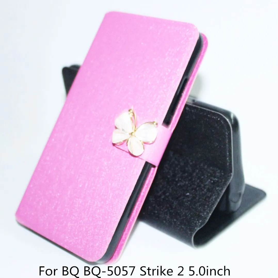 For BQ BQ-5057 Strike 2 5.0inch Case Flip PU Leather Back Cover Stand Wallet Style Holster Bag | Мобильные телефоны и