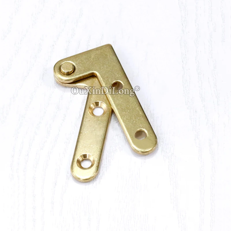 Retro 4Pairs Solid Brass Antique Door Pivot Hinges 360° Rotary Invisible Hidden Inset Cabinet Door Hinges Install Up and Down