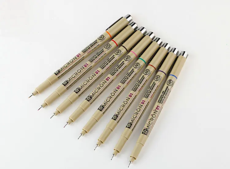 2 шт Sakura Pigma Micron 01 набор ручек с тонкой линией 0,25 мм для набросков манга 8 цветов на выбор товары для рукоделия