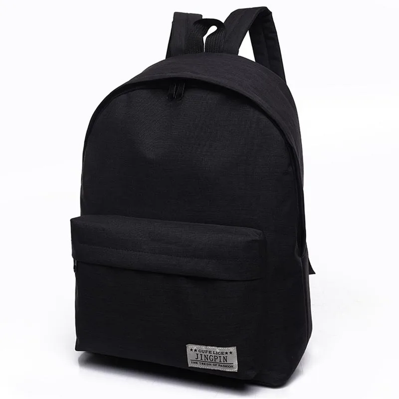 

1 Pcs Women Men Student Backpack Schoolbag Canvas Zipper Casual for Travel School New