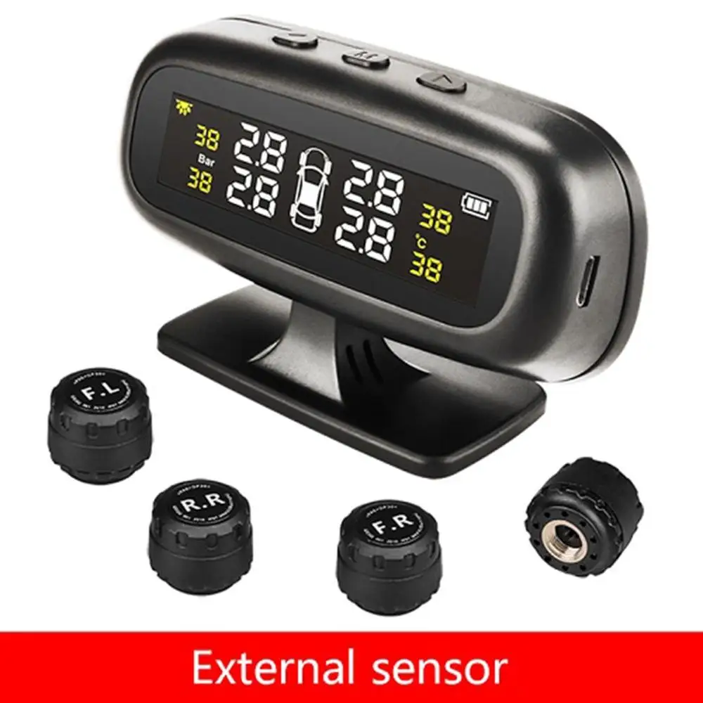 

B-68 Wireless TPMS Car Tire Pressure USB Charge Monitoring System LCD Display