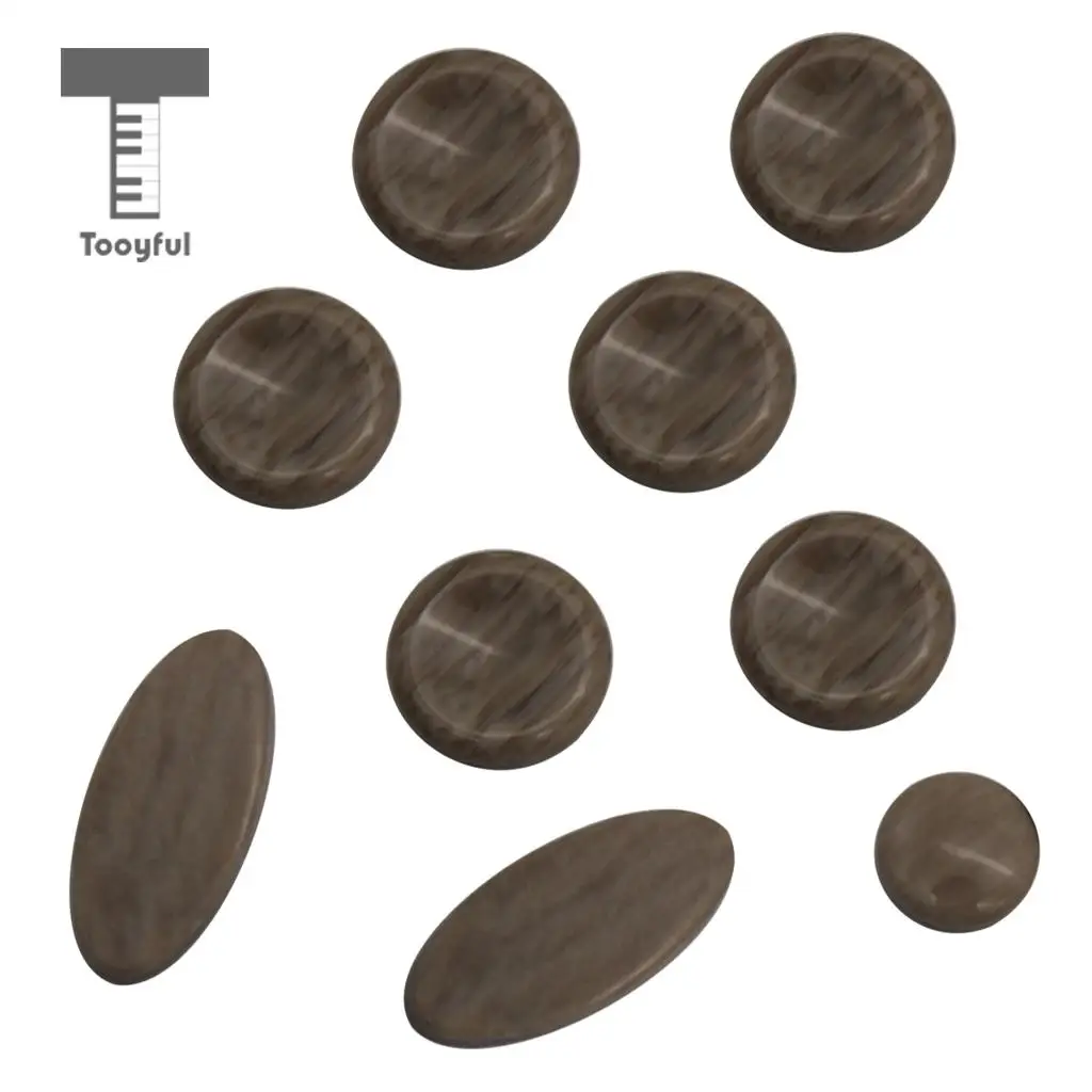 Tooyful 9 Pieces Plastic Saxophone Sax Key Buttons Inlays for Alto Tenor Soprano Saxophone Woodwind Instrument Parts