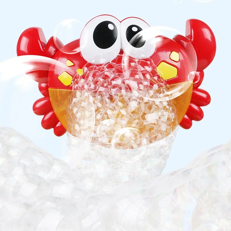 

Cute Crab Bubble Machine Soap Water Automatic Blowing Bubble with Music Outdoor Toys Baby Bathing Funny Toys