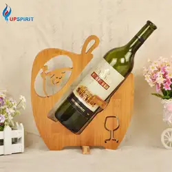 Upspirit бамбуковые с принтами бамбуковая подставка для вина Модные Держатель для винной бутылки кухонная стойка для посуды аксессуары Кухня