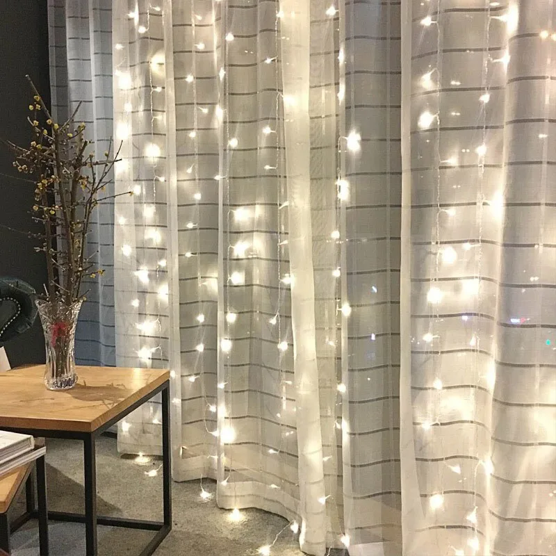 

3X3m 300 LED Lamp Ornaments Curtain New Year Lights Christmas Decorations For Home Party Wedding Home Decor Enfeites De Natal