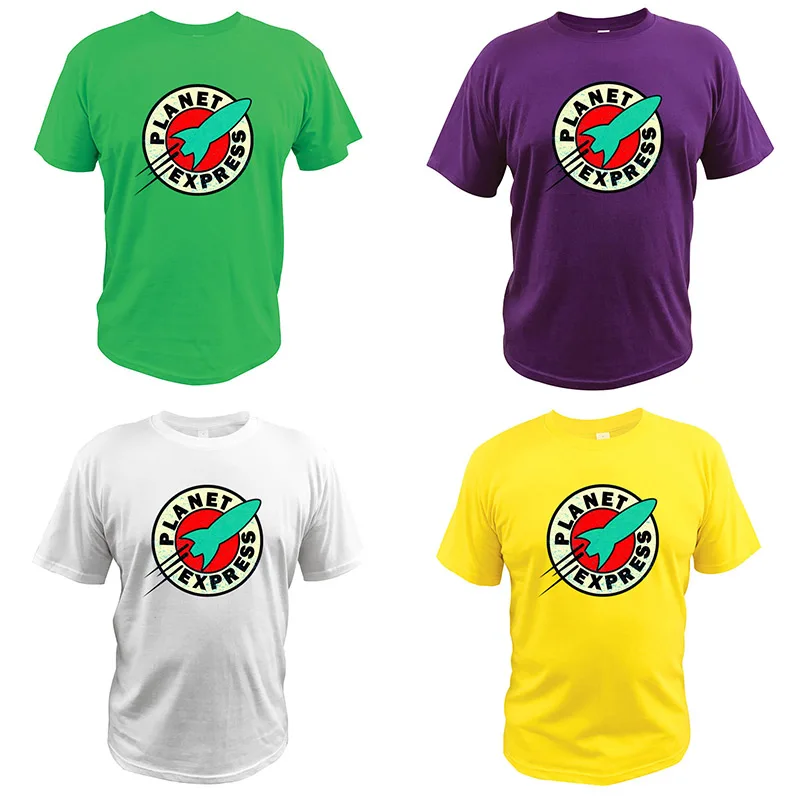 Koop Planet Express T Shirt Hot Fashion Grafische 100% Katoen Camiseta Homme Digital Print Eu Size 3D Patroon T shirt
