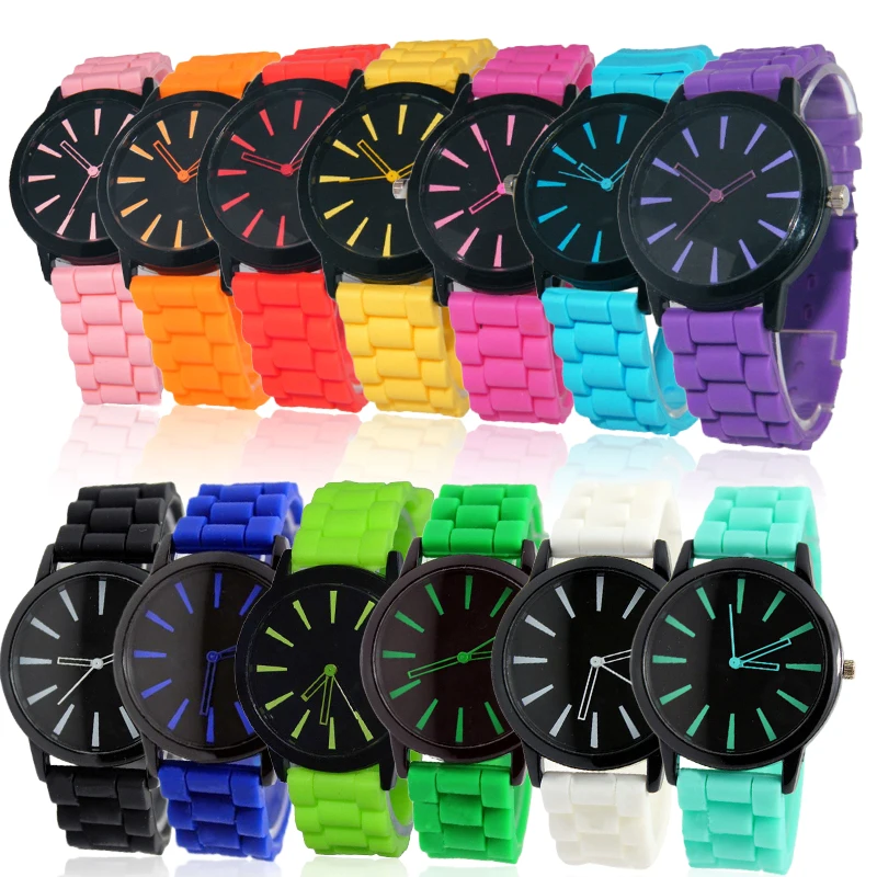 

Watch Women Fashion Quartz Watches Silicone Candy Young Sports Women Watches Casual Dress Wristwatches relogios feminino Gift