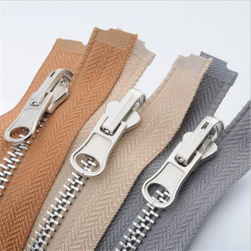 

1pcs length 85cm No. 5 open metal zipper Two-side rotating pull head down jacket zipper coat double-sided wear DIY accessories
