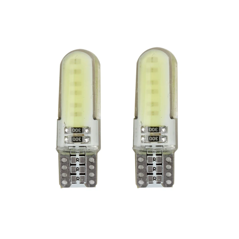 

50pcs T10 COB 194 W5W COB Car Clearance Light Canbus Auto Silicon Side Wedge parking License Plate Lamp Car Styling 12V 100Pcs