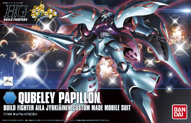 

1 PCS Bandai HG Build Fighters HGBF 011 1/144 Qubeley Papillon Mobile Suit Assembly Model Kits Anime action figure Gunpla