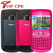 Nokia-teléfono móvil C3/C3-00, Original, libre, con WIFI, 2MP, color azul, dorado, rosa, versión symbian, un año de garantía