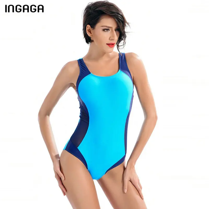 INGAGA One Piece Swimsuit Sports Swimwear Women 2019 Swimming Suits