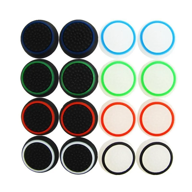 

Anti-slip Silicone Analog Thumb Stick Grips Cover For Dualshock Playstation 4 PS4 PS3 Controller Thumbstick Cap for Xbox One 360