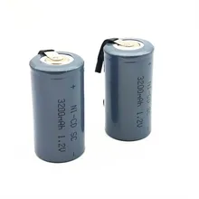 Высокое качество 12 шт./лот Sub C SC 1,2 V 3200mAh Ni-Cd Ni Cd аккумуляторы