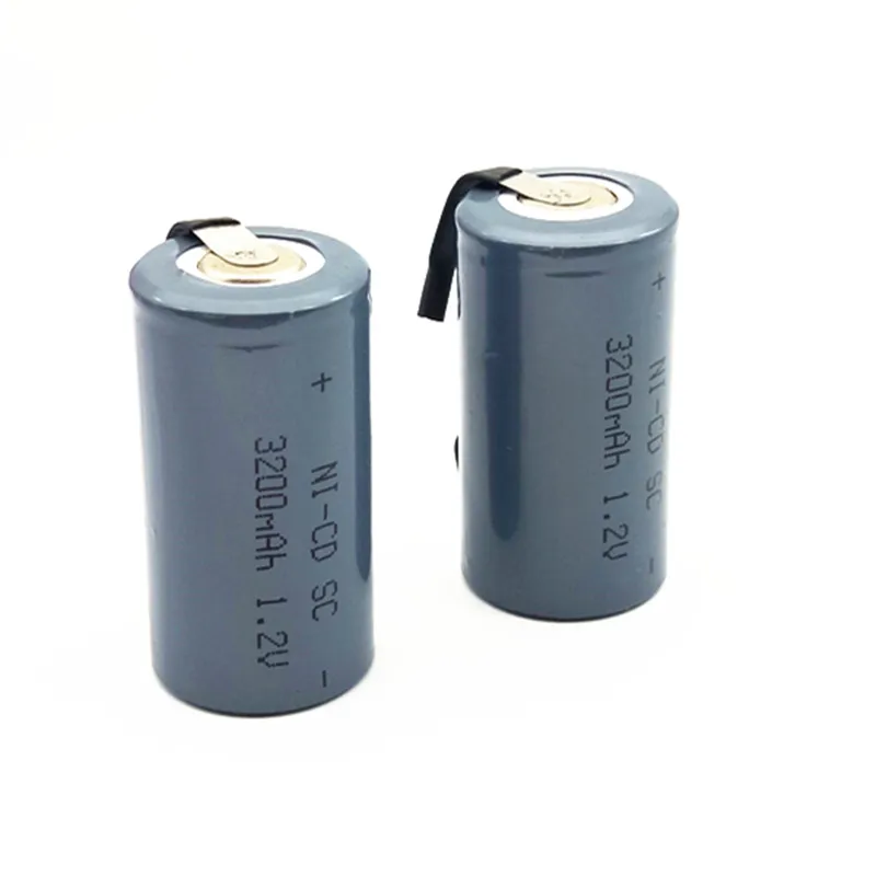 

High quality 12PCS/LOT Sub C SC 1.2V 3200mAh Ni-Cd Ni Cd Rechargeable Battery Batteries Free shipping
